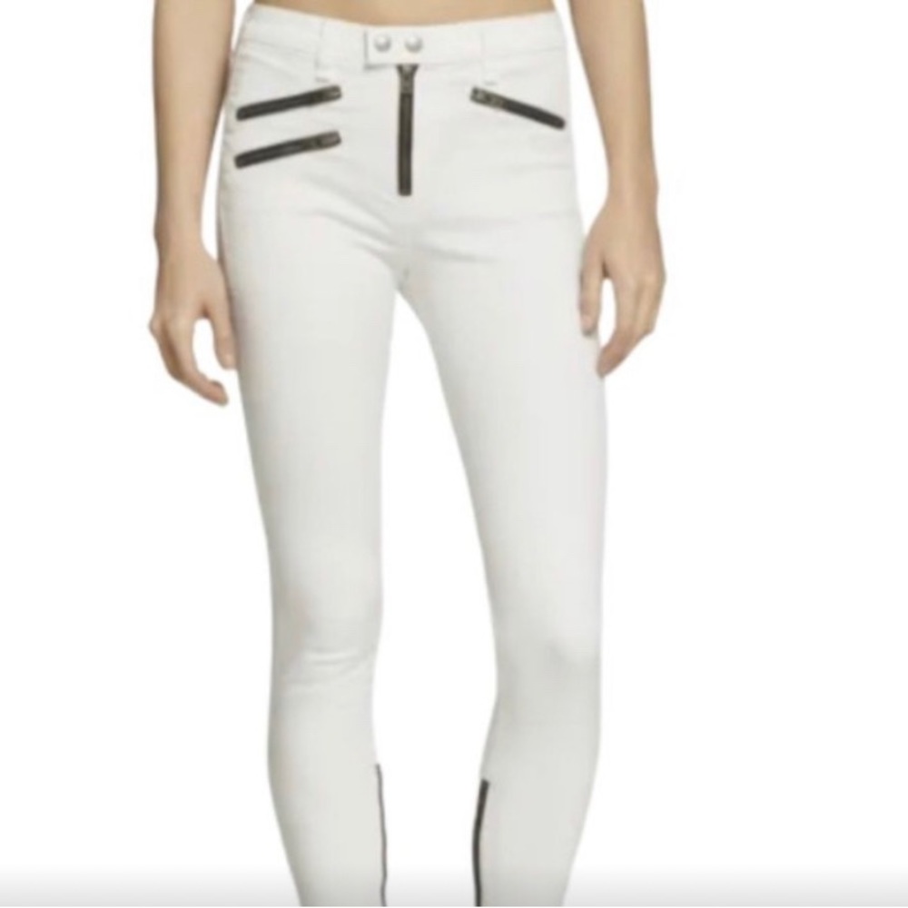 Rag & Bone White Denim Zipper Jeans